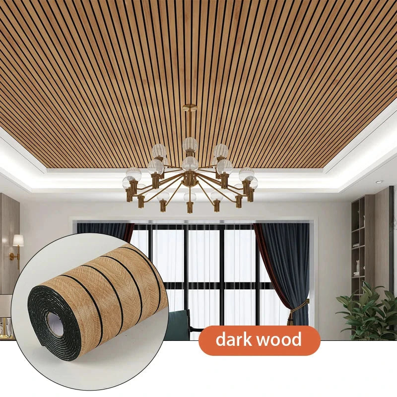 3D Wood Slat Peel and Stick Wallpaper